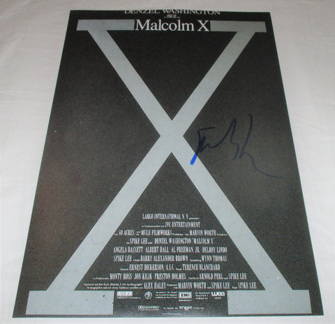 SPIKE LEE SIGNED MALCOLM X 12X18 MOVIE POSTER