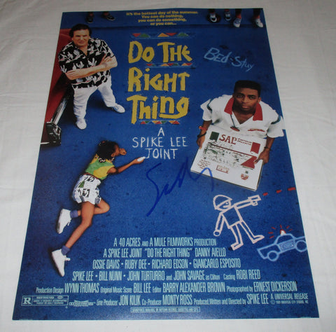 SPIKE LEE SIGNED DO THE RIGHT THING 12X18 MOVIE POSTER