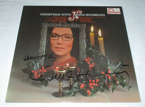 NANA MOUSKOURI SIGNED CHRISTMAS WITH VINYL RECORD