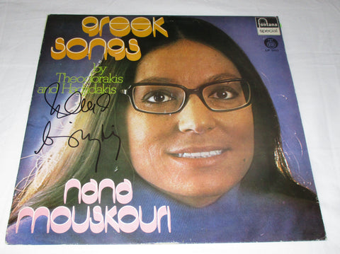 NANA MOUSKOURI SIGNED GREEK SONGS VINYL RECORD