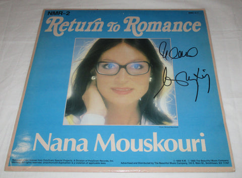 NANA MOUSKOURI SIGNED RETURN TO ROMANCE VINYL RECORD