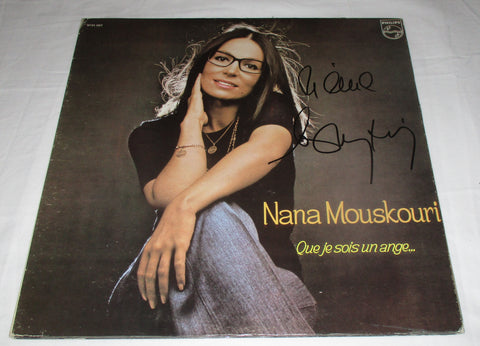 NANA MOUSKOURI SIGNED QUE JE SOIS ANGE VINYL RECORD