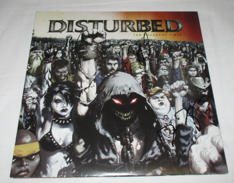 DISTURBED SIGNED TEN THOUSAND FISTS VINYL RECORD JSA