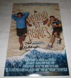 TED KOTCHEFF SIGNED WEEKEND AT BERNIES 12X18 MOVIE POSTER