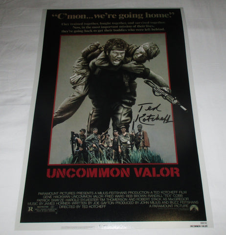 TED KOTCHEFF SIGNED UNCOMMON VALOR 12X18 MOVIE POSTER