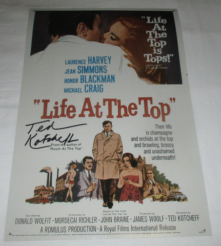 TED KOTCHEFF SIGNED LIFE AT THE TOP 12X18 MOVIE POSTER