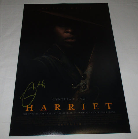 CYNTHIA ERIVO SIGNED HARRIET 12X18 MOVIE POSTER