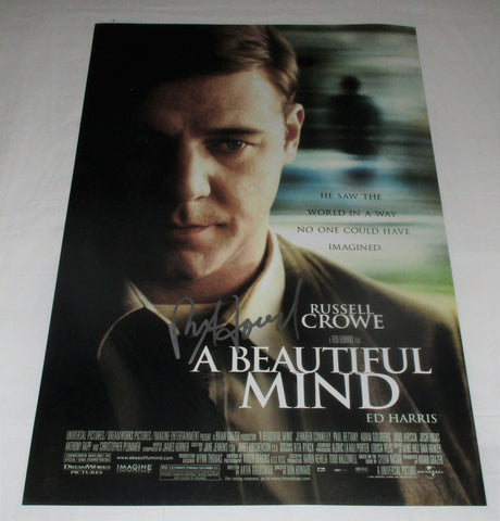 RON HOWARD SIGNED A BEAUTIFUL MIND 12X18 MOVIE POSTER
