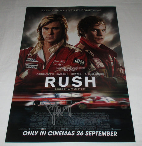 RON HOWARD SIGNED RUSH 12X18 MOVIE POSTER