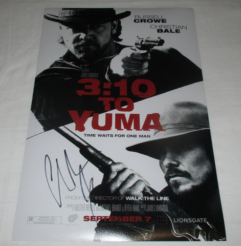 CHRISTIAN BALE SIGNED 3:10 TO YUMA 12X18 MOVIE POSTER