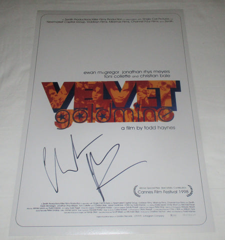 CHRISTIAN BALE SIGNED VELVET GOLDMINE 12X18 MOVIE POSTER