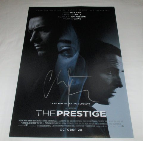 CHRISTIAN BALE SIGNED THE PRESTIGE 12X18 MOVIE POSTER