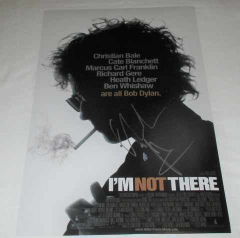 CHRISTIAN BALE SIGNED I'M NOT THERE 12X18 MOVIE POSTER