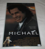 JOHN TRAVOLTA SIGNED MICHAEL 12X18 MOVIE POSTER JSA
