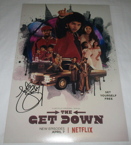 JUSTICE SMITH SIGNED THE GET DOWN 12X18 POSTER
