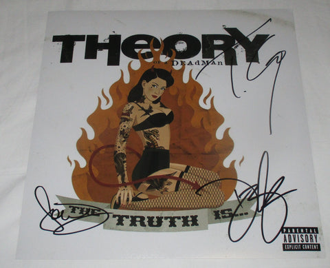 THEORY OF A DEADMAN SIGNED THE TRUTH IS... 12X12 PHOTO