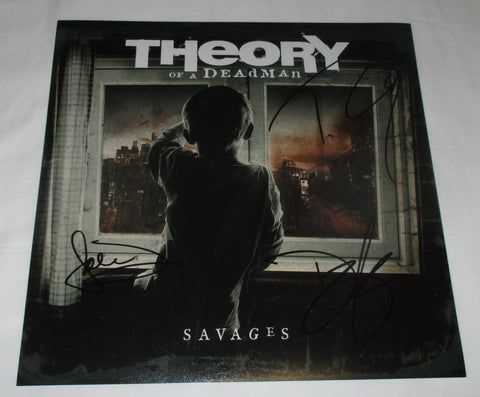 THEORY OF A DEADMAN SIGNED SAVAGES 12X12 PHOTO