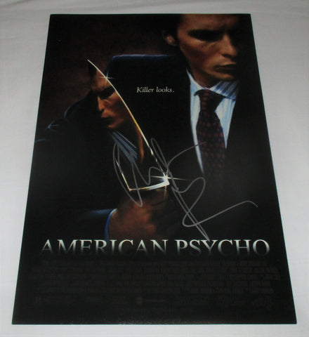 CHRISTIAN BALE SIGNED AMERICAN PSYCHO 12X18 MOVIE POSTER