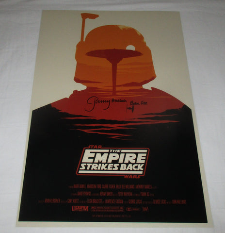 JEREMY BULLOCH SIGNED STAR WARS THE EMPIRE STRIKES BACK 12X18 MOVIE POSTER