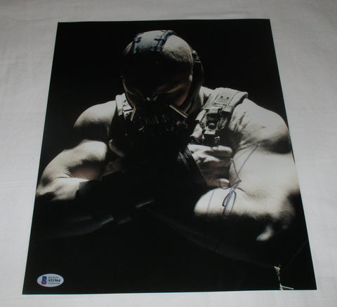 TOM HARDY SIGNED THE DARK KNIGHT RISES 11X14 PHOTO BAS BECKETT 2