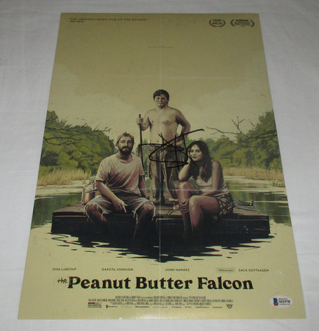 SHIA LABEOUF SIGNED THE PEANUT BUTTER FALCON 12X18 POSTER BAS BECKETT