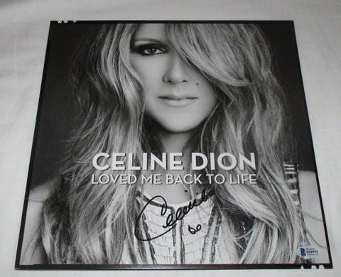 CELINE DION SIGNED LOVED ME BACK TO LIFE VINYL RECORD BAS BECKETT