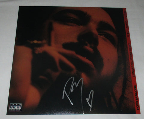 POST MALONE SIGNED CONGRATULATIONS REMIX 12X12 PHOTO