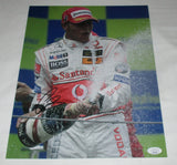 LEWIS HAMILTON SIGNED VODAFONE MCLAREN MERCEDES 11X14 PHOTO JSA