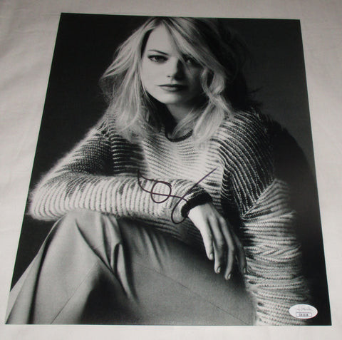 EMMA STONE SIGNED 11X14 PHOTO JSA 4