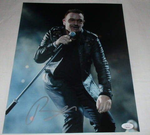 BONO SIGNED U2 11X14 PHOTO 9 JSA