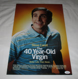 STEVE CARELL SIGNED THE 40 YEAR OLD VIRGIN 12X18 MOVIE POSTER JSA