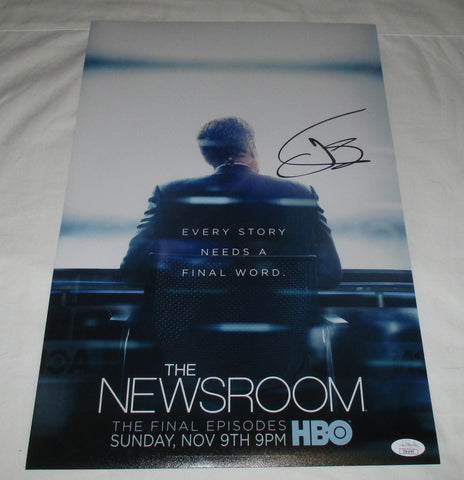 JEFF DANIELS SIGNED THE NEWSROOM 12X18 POSTER JSA