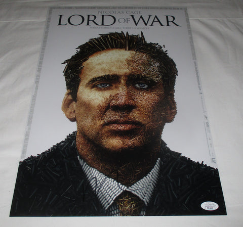 NICOLAS CAGE SIGNED LORD OF WAR 12X18 MOVIE POSTER JSA