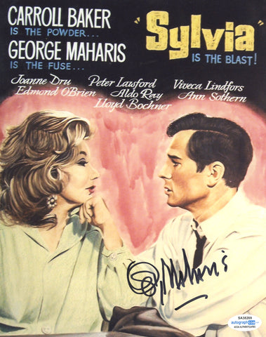 GEORGE MAHARIS SIGNED SYLVIA 8X10 PHOTO ACOA 2