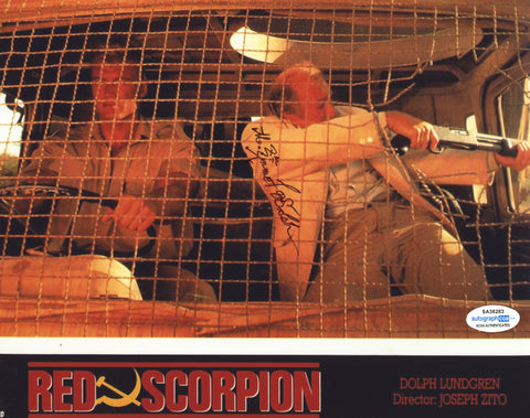 M. EMMET WALSH SIGNED RED SCORPION 8X10 PHOTO ACOA