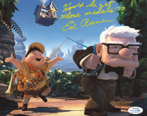 ED ASNER SIGNED UP 8X10 PHOTO ACOA 3