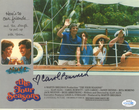CAROL BURNETT SIGNED THE FOUR SEASONS 8X10 PHOTO ACOA