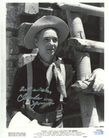 CLAUDE JARMAN JR. SIGNED RIO GRANDE 8X10 PHOTO ACOA