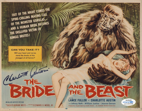 CHARLOTTE AUSTIN SIGNED 8X10 THE BRIDE AND THE BEAST 8X10 PHOTO ACOA
