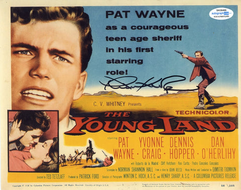 PATRICK WAYNE SIGNED THE YOUNG LAND 8X10 PHOTO ACOA