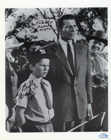 BILLY GRAY SIGNED THE DAY THE EARTH STOOD STILL 8X10 PHOTO ACOA