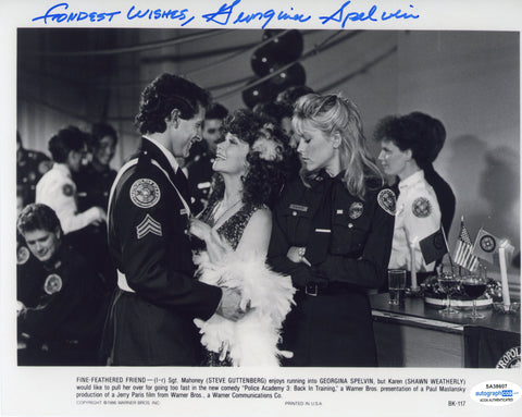 GEORGINA SPELVIN SIGNED POLICE ACADEMY 3: BACK IN TRAINING 8X10 PHOTO ACOA