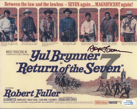 ROBERT FULLER SIGNED RETURN OF THE SEVEN 8X10 PHOTO 3 ACOA