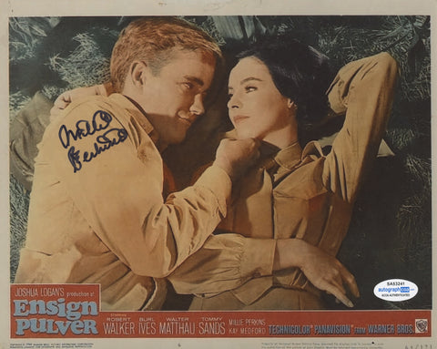 MILLIE PERKINS SIGNED ENSIGN PULVER  8X10 PHOTO ACOA