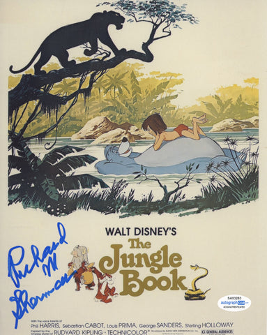 RICHARD M. SHERMAN SIGNED THE JUNGLE BOOK 8X10 PHOTO ACOA