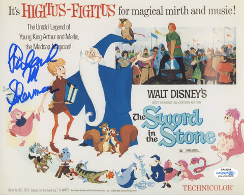 RICHARD M. SHERMAN SIGNED THE SWORD IN THE STONE 8X10 PHOTO ACOA