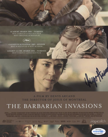 DENYS ARCAND SIGNED THE BARBARIAN INVASION 8X10 PHOTO ACOA