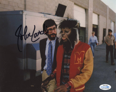 JOHN LANDIS SIGNED MICHAEL JACKSON THRILLER 8X10 PHOTO 2 ACOA