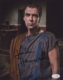 JOHN HANNAH SIGNED SPARTACUS 8X10 PHOTO ACOA