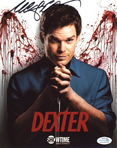 MICHAEL C HALL SIGNED DEXTER 8X10 PHOTO 2 ACOA